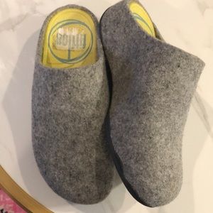 Fitflop Grey Felt Slip on Shoes